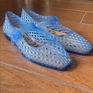 Sam Edelman Michaela Jelly Blue Mesh Flats